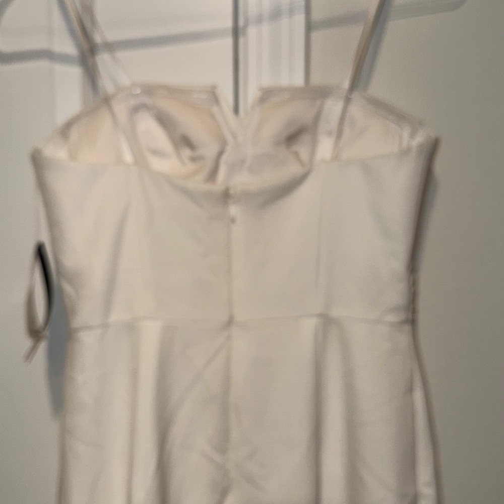 New Aidan Mattox Strapless Crepe Long Dress in Ivory - Picture 10 of 15